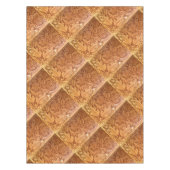 素朴な茶色の西欧諸国の用具を使われた革 テーブルクロス (正面)