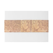 素朴な茶色の西欧諸国の用具を使われた革 招待状ベリーバンド (裏面例)