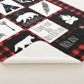 素朴な荒野及び動物のバッファローの点検の格子縞 シェルパブランケット (3/4)