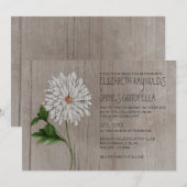 素朴な菊の結婚式招待状 招待状 (正面/裏面)