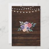 素朴な菓子16のパーティーの花のピンクの花の招待 招待状 (裏面)