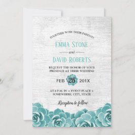 素朴な華やかな花の納屋の木のエレガントな結婚式 招待状