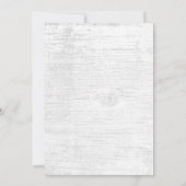 素朴な華やかな花の納屋の木のエレガントな結婚式 招待状 (裏面)