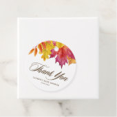 素朴な落ち葉のオータムベイビーシャワーの感謝メッセージ フェイバータグ (インサイチュ)