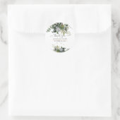 素朴な葉のブルーガムユーカリ感謝 ラウンドシール (バッグ)