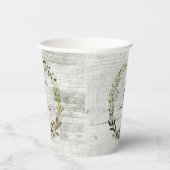 素朴な葉のリース農家のウェディングパーティパプ 紙コップ (右)
