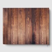 素朴な葉バンドウッドの水の色結婚の ゲストブック (裏面)