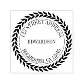 素朴な葉モダン家族の名前 セルフインキングスタンプ (デザイン)