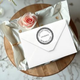 素朴な葉モダン家族の名前 セルフインキングスタンプ