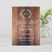 素朴な葉木の写真の水の色の結婚 セーブザデート (スタンド正面)