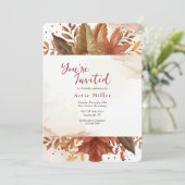 素朴な葉 招待状 (スタンド正面)