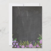 素朴な薄紫の花のチョークのヴィンテージの退職パーティー 招待状 (裏面)