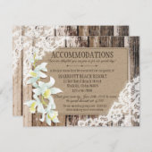 素朴な蘭の木製のレースの調節カード エンクロージャーカード (正面/裏面)