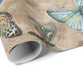 素朴な蝶 ラッピングペーパー (ロールコーナー)