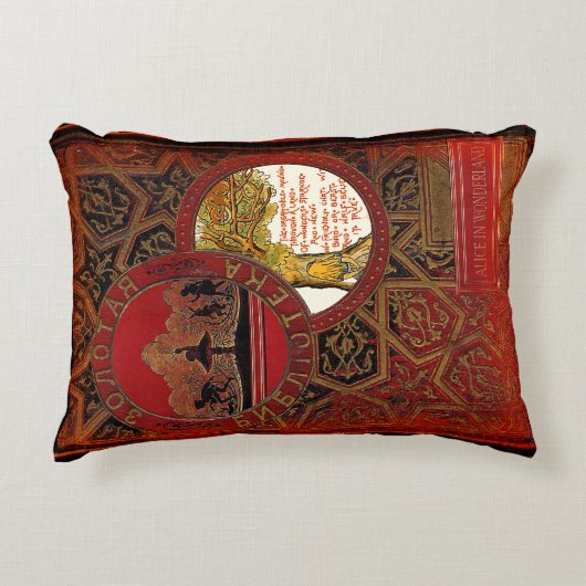 素朴な表紙のクッションチェシャー猫 アクセントクッション (正面)