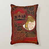 素朴な表紙のクッションチェシャー猫 アクセントクッション (正面(垂直))