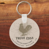 素朴な装飾スクリプト農家クラフトモノグラム キーホルダー (正面)