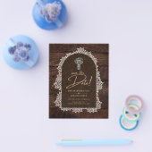 素朴な裏庭の森の木のレースのSAVE THE DATE チラシ (シングル)