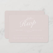 素朴な裏庭の植物の葉の手書きスクリプトのウェディング 招待状 (正面/裏面)