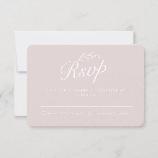 素朴な裏庭の植物の葉の手書きスクリプトのウェディング 招待状 (正面)