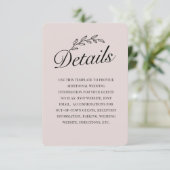 素朴な裏庭の植物の葉の手書きスクリプトの出欠確認 招待状 (スタンド正面)