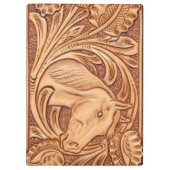 素朴な西欧諸国の革騎手の馬 クリップボード (裏面)