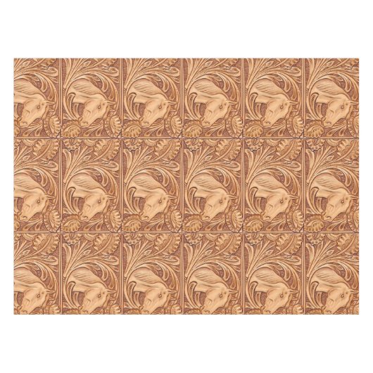 素朴な西欧諸国の革騎手の馬 テーブルクロス (正面(横))