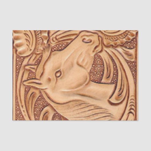 素朴な西欧諸国の革騎手の馬 薄葉紙 (正面)