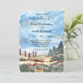 素朴な西洋結婚式招待状 招待状 (スタンド正面)