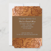 素朴な西洋風のカウボーイスタイルのレザー 招待状 (裏面)