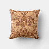 素朴な西部のカントリーレザー馬術馬 クッション (裏面)