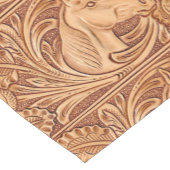 素朴な西部のカントリーレザー馬術馬 ショートテーブルランナー (コーナー)