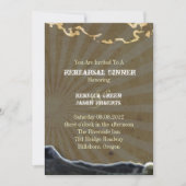 素朴な西部のサボテンの結婚式のリハーサルの夕食 招待状 (正面)