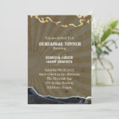 素朴な西部のサボテンの結婚式のリハーサルの夕食 招待状 (スタンド正面)