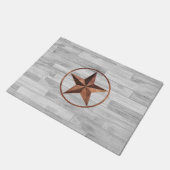 素朴な西部のスタイルの星 ドアマット (アングル)