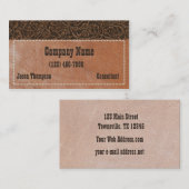 素朴な西部の用具を使われた革 名刺 (正面/裏面)