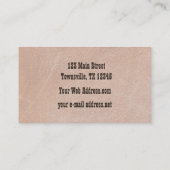 素朴な西部の用具を使われた革 名刺 (裏面)