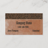 素朴な西部の用具を使われた革 名刺 (正面)