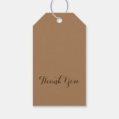 素朴な西部の田舎のカウボーイ工具革 ギフトタグ (裏面)