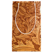 素朴な西部の田舎のカウボーイ工具革 スモールペーパーバッグ (正面)