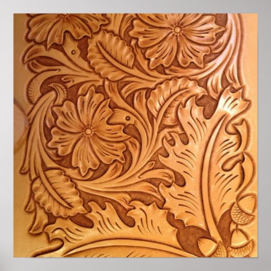 素朴な西部の田舎のカウボーイ工具革 ポスター (正面)