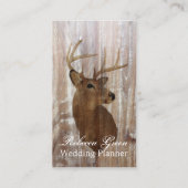 素朴な西部の田舎の木目の鹿 名刺 (正面)