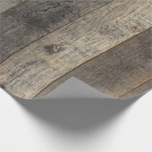 素朴な西部の田舎の木目納木 ラッピングペーパー (角)