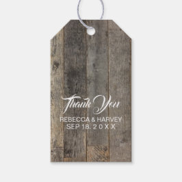 素朴な西部の田舎の木結婚木造の納屋 ギフトタグ