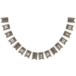 素朴な西部の田舎の木結婚木造の納屋 バンティングフラッグ