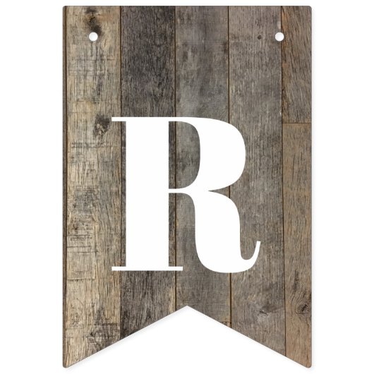 素朴な西部の田舎の木結婚木造の納屋 バンティングフラッグ (第2の旗)