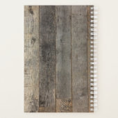 素朴な西部の田舎の木結婚木造の納屋 プランナー手帳 (裏面)