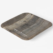 素朴な西部の田舎の木結婚木造の納屋 ペーパープレート (傾斜あり)