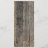 素朴な西部の田舎の木結婚木造の納屋 メニュー (裏面)