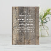 素朴な西部の田舎の木結婚木造の納屋 招待状 (スタンド正面)